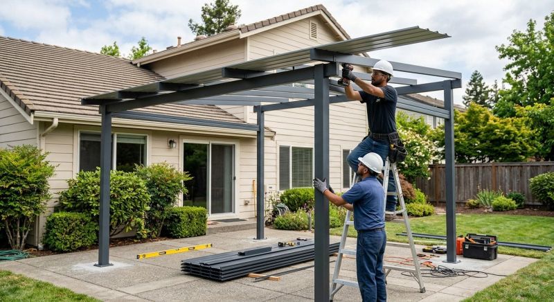 Metal Patio Cover Installation in Sonoma County, CA