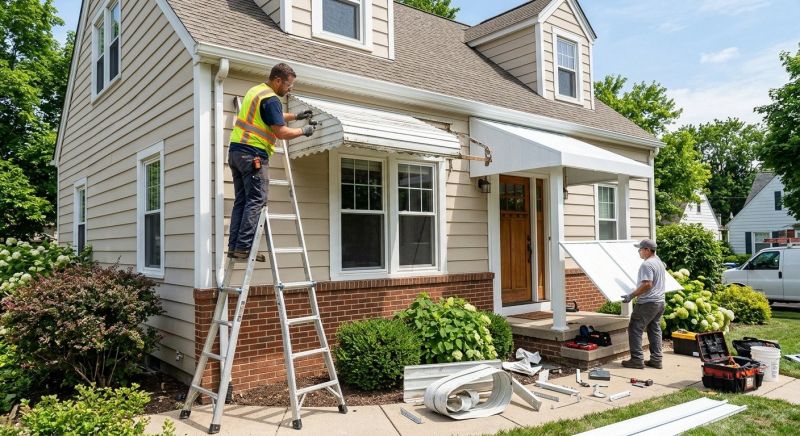 Aluminum Awning Installation in Santa Rosa, CA
