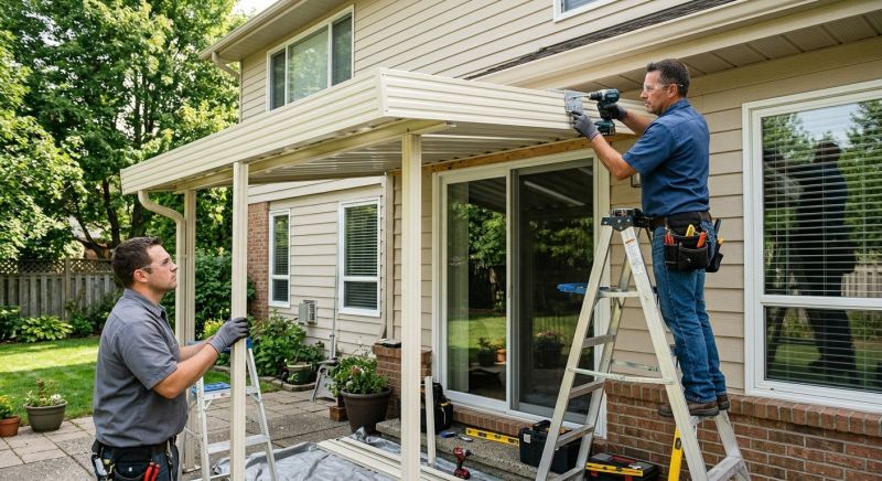 Aluminum Awning Installation in Marin County, CA