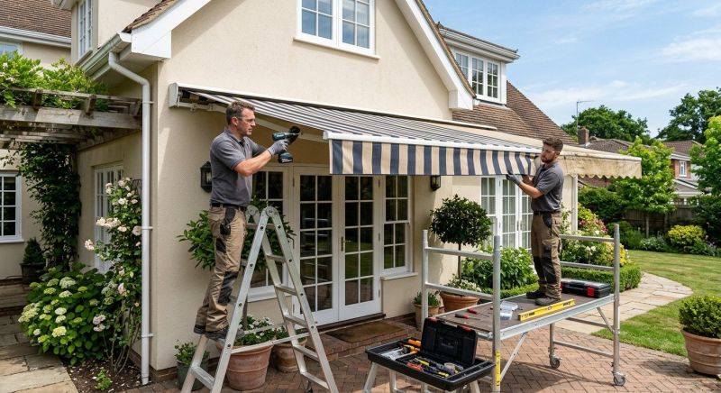 Fabric Awning Installation in Marin County, CA
