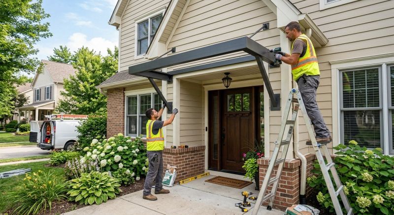 Metal Awning Installation in Marin County, CA