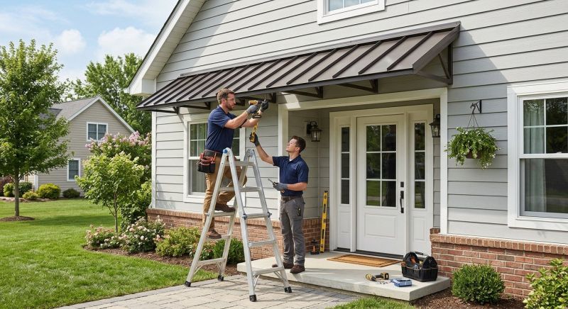 Metal Awning Installation in Sonoma County, CA