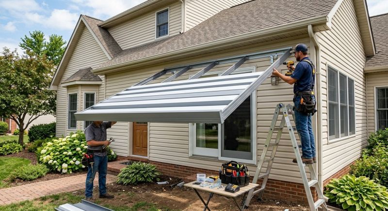 Metal Shade Installation in Napa, CA